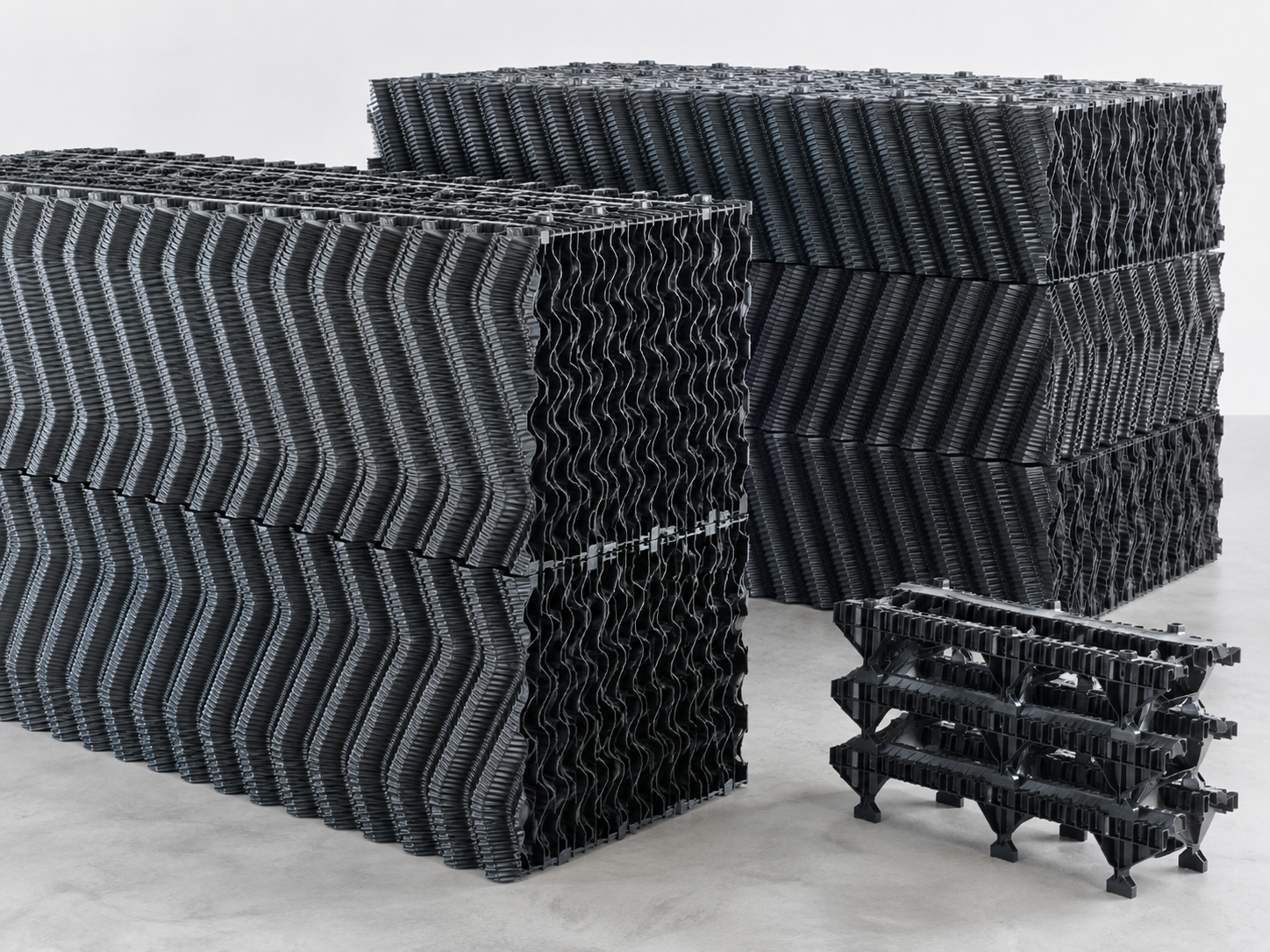 Illustrative cooling tower fill media